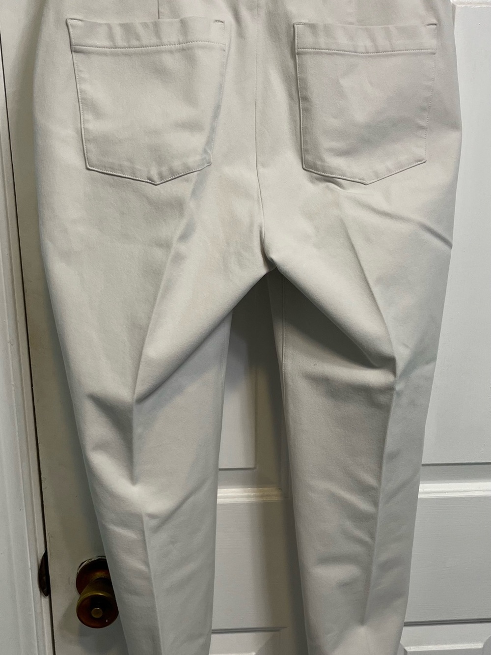 SPANX Classic White On-The-Go Slim Straight Ankle Pants Stretch Twill Size M - Picture 7 of 10
